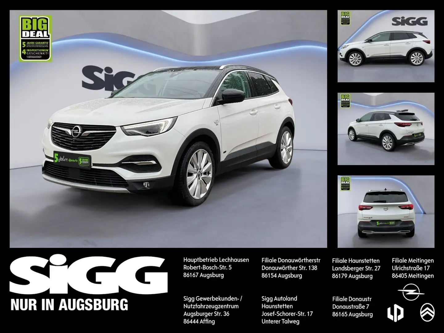 Opel Grandland X 1.6 T Hybrid PHEV Ultimate NAV Kamera Blanc - 1
