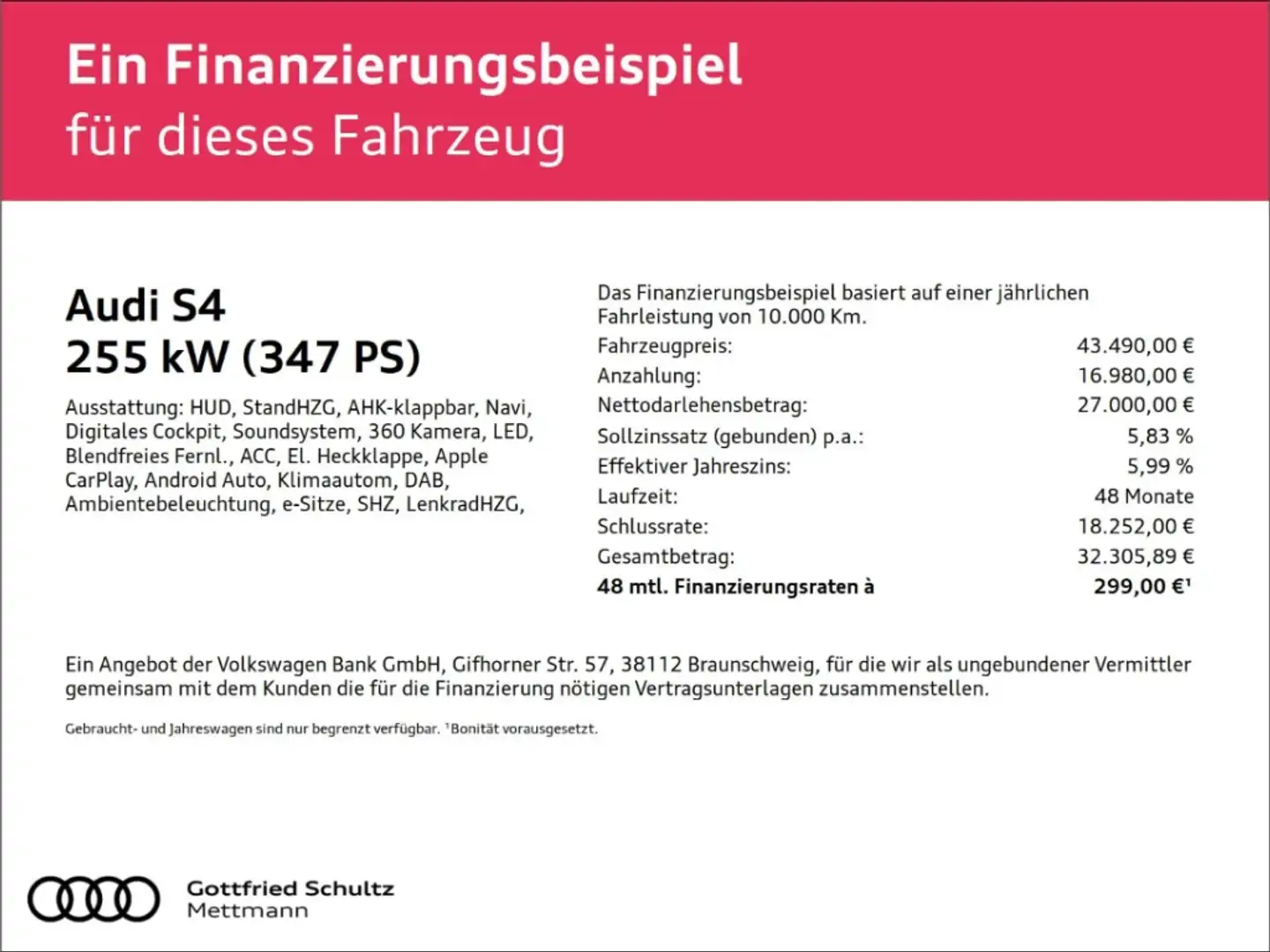Audi S4 Avant quattro Matrix LED KAMERA STANDH. Rot - 2