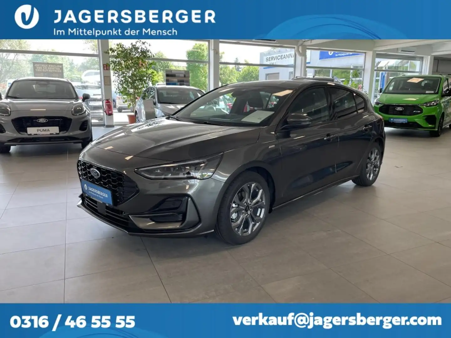 Ford Focus 1,0 EcoBoost Hybrid ST-Line Grau - 1