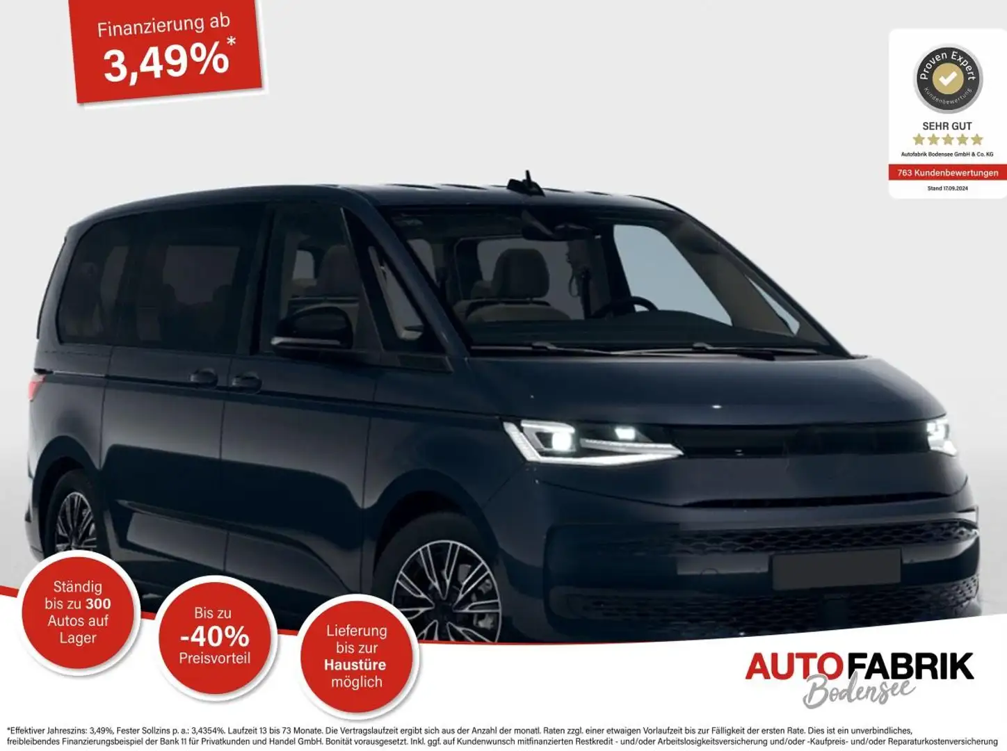 Volkswagen T7 Multivan 2.0 TDI, DSG AHK*7 Sitz*NAVI*Android Auto*SHZ*Matr Blau - 1
