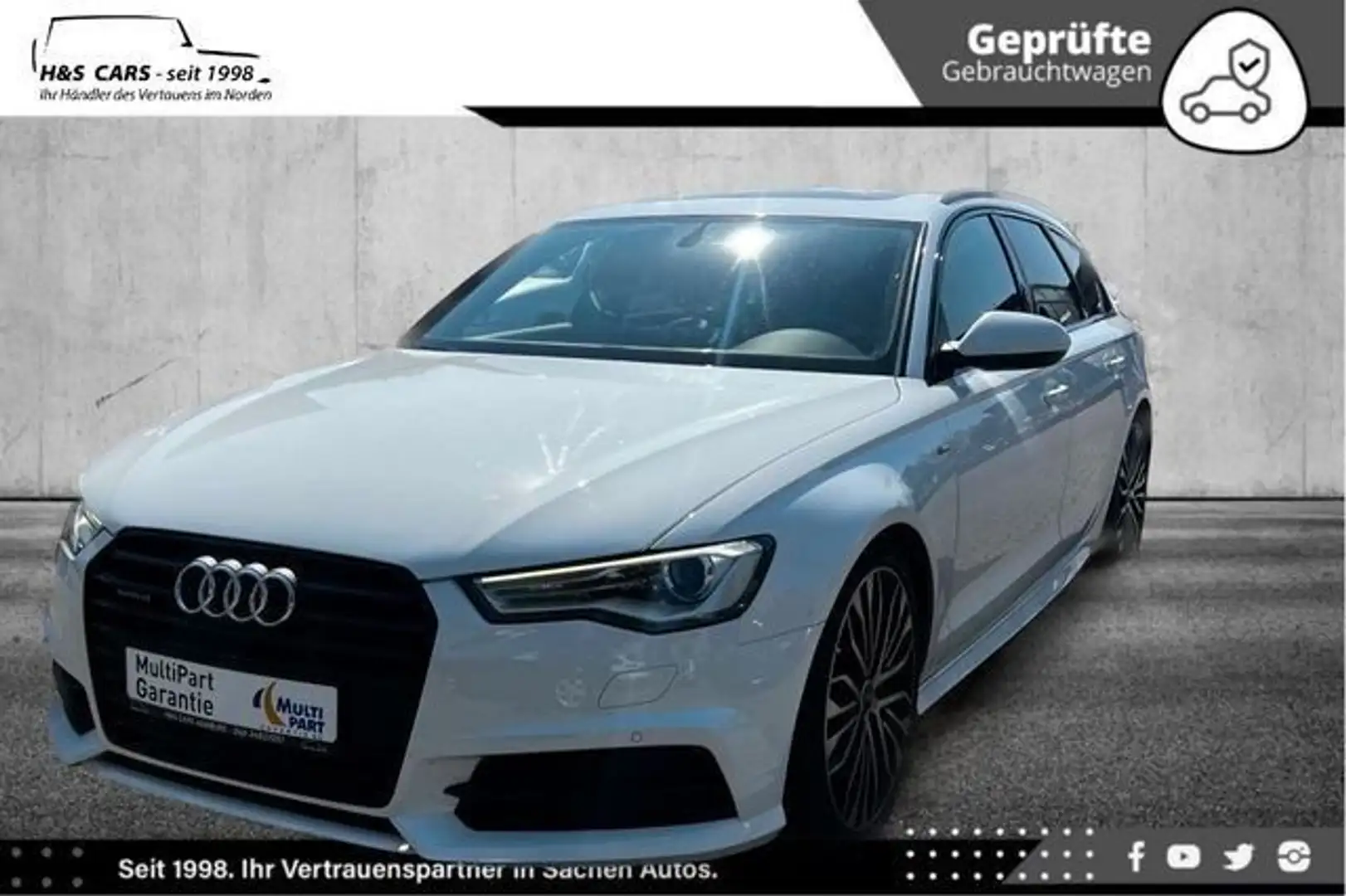 Audi A6 quatt. BLACK-L. S-LINE BOSE PANO STANDHEIZUNG Weiß - 2