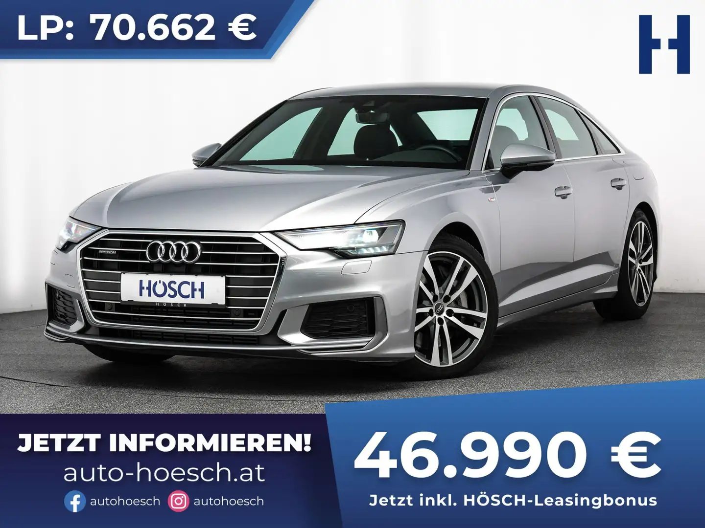 Audi A6 50 TFSI e quattro 2x S-LINE 19er ASSISTENZ KAMERA Silber - 1