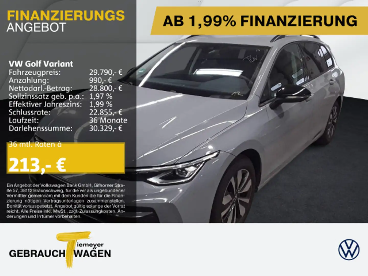 Volkswagen Golf Variant 1.5 eTSI DSG GOAL LED+ NAVI AHK Grau - 1