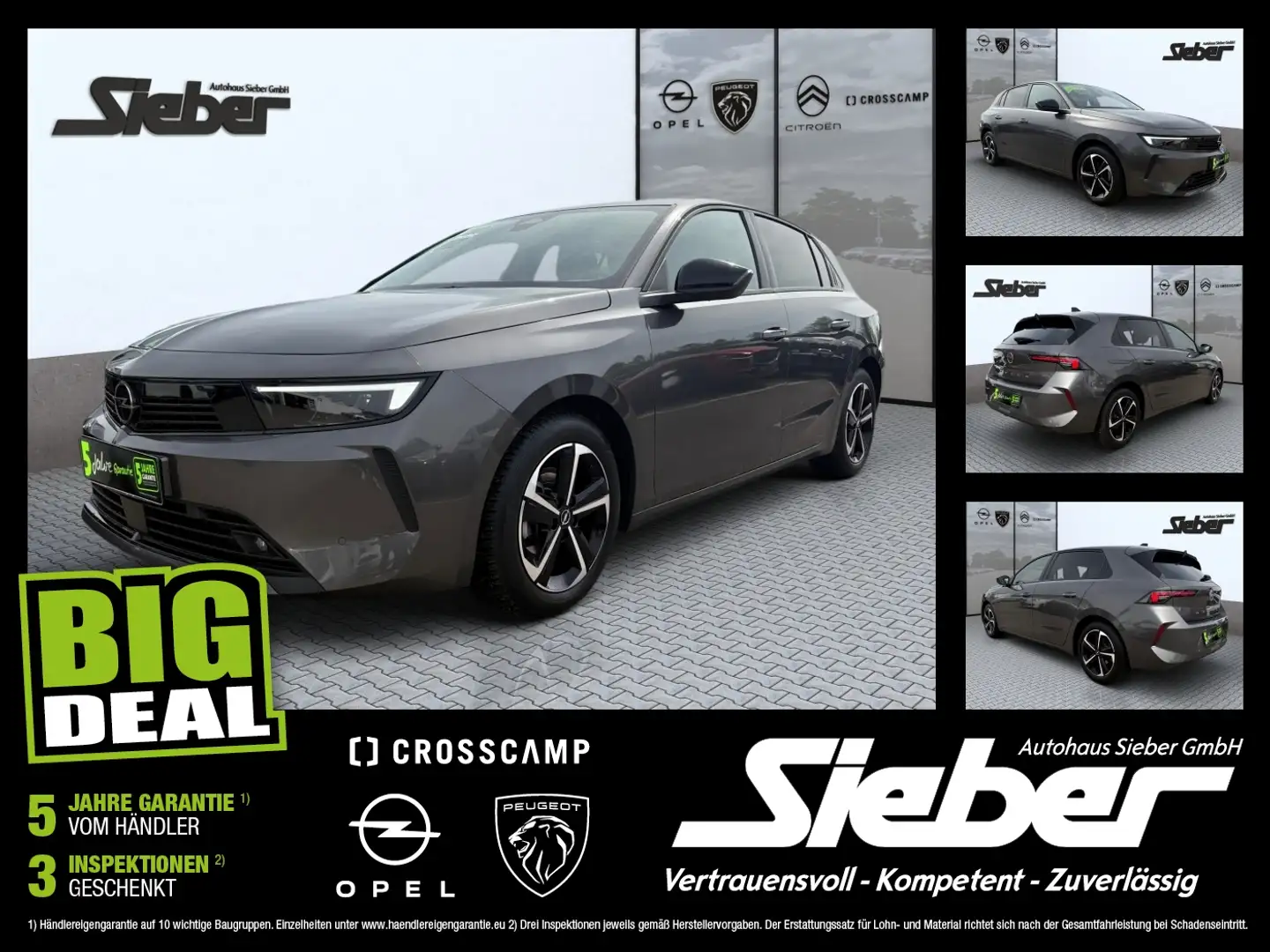 Opel Astra L 1.2 Turbo Edition PDC CarPlay Streaming Grijs - 1