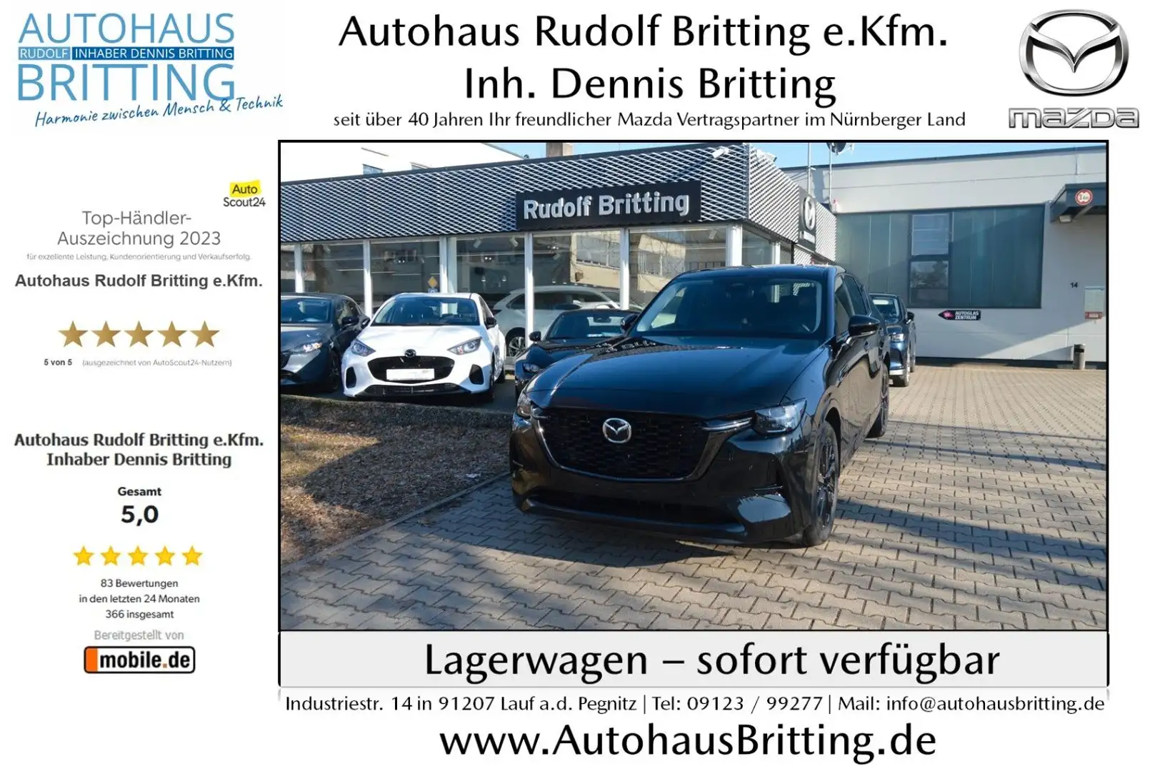 Mazda CX-60 Diesel 254PS 8AG Homura SHZ PDC NAVI BOSE Schwarz - 1