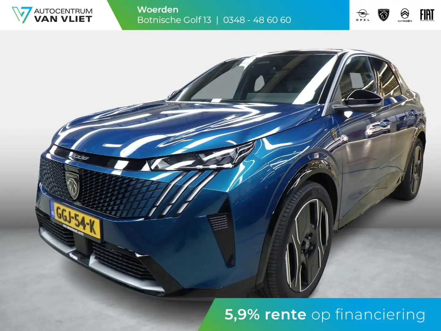 Peugeot 3008 e-3008 GT 73 kWh Panoramadak Blauw - 1