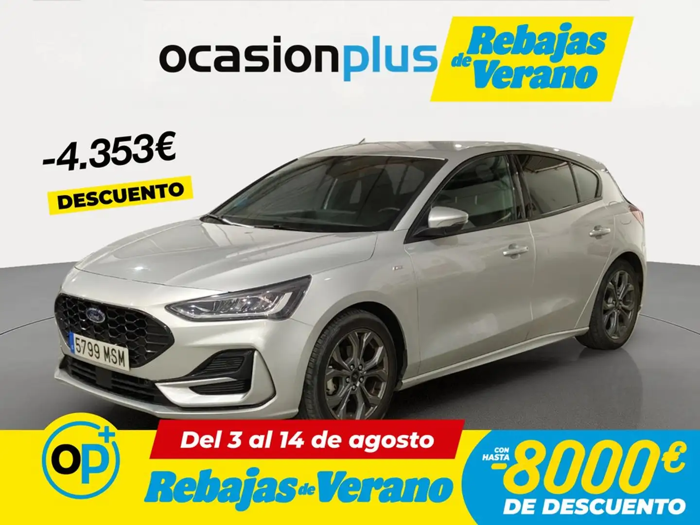 Ford Focus 1.0 Ecoboost MHEV ST-Line 155 Aut. Gris - 1