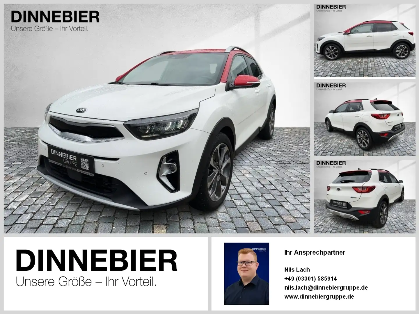 Kia Stonic 1.0T 48V DCT SPI TECH NAVI GRAU 2 ACC CAM Bianco - 1