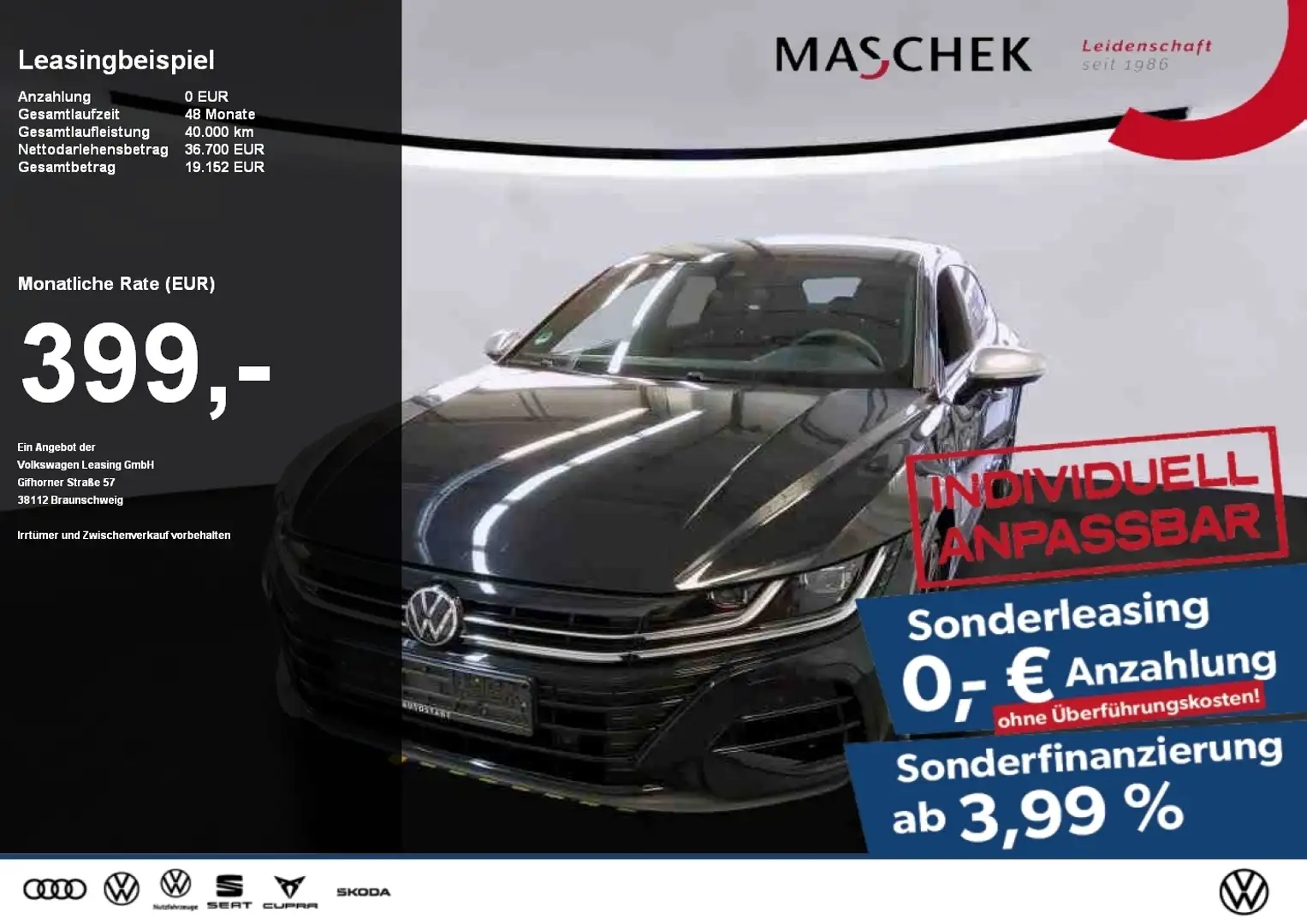 Volkswagen Arteon Shooting Brake R HUD 360° IQLight 4x Sitzh. Keyles Schwarz - 1