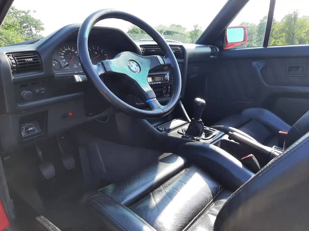 BMW M3 cabrio E30 brillant red black M-leather 140.000 km, foto 3