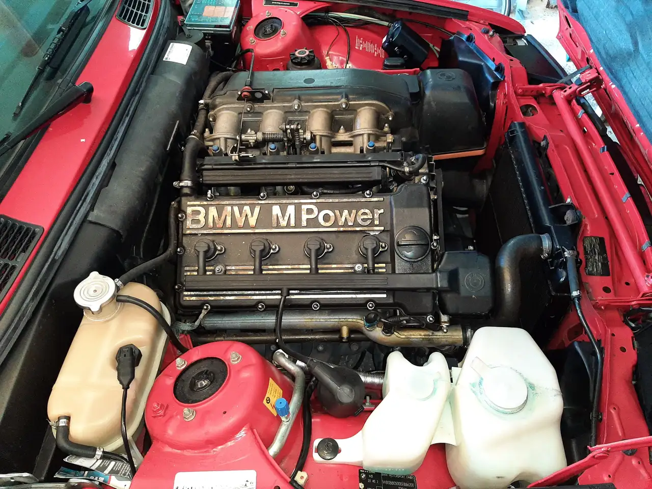 BMW M3 cabrio E30 brillant red black M-leather 140.000 km, foto 4