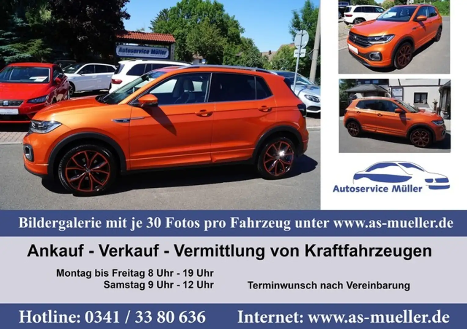 Volkswagen T-Cross R line Navi-Abstand-Spur-Totw.-WR-LED-VZ Orange - 1