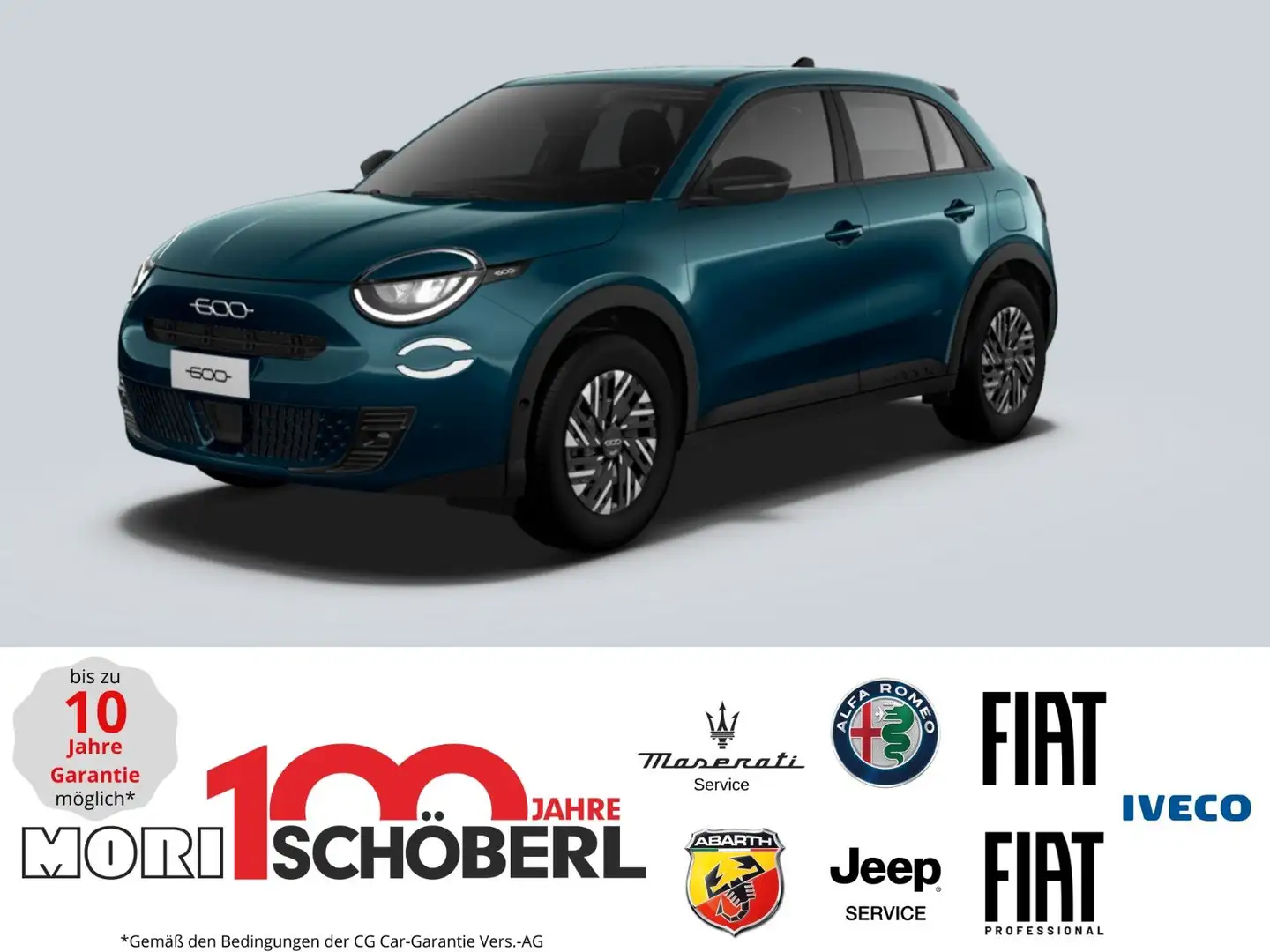 Fiat 600 Hybrid 125 Jahre Edition 100kW Modrá - 1