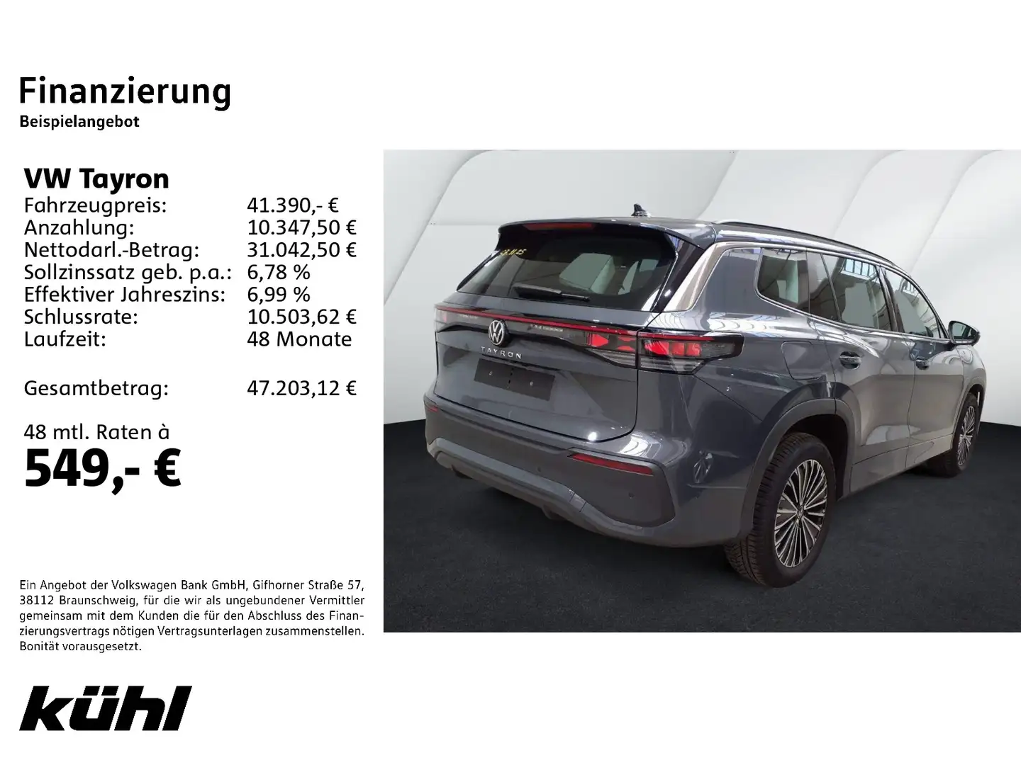 Volkswagen Tayron 2.0 TDI 4M DSG Life IQ.Light/ACC/360°/App Grau - 2