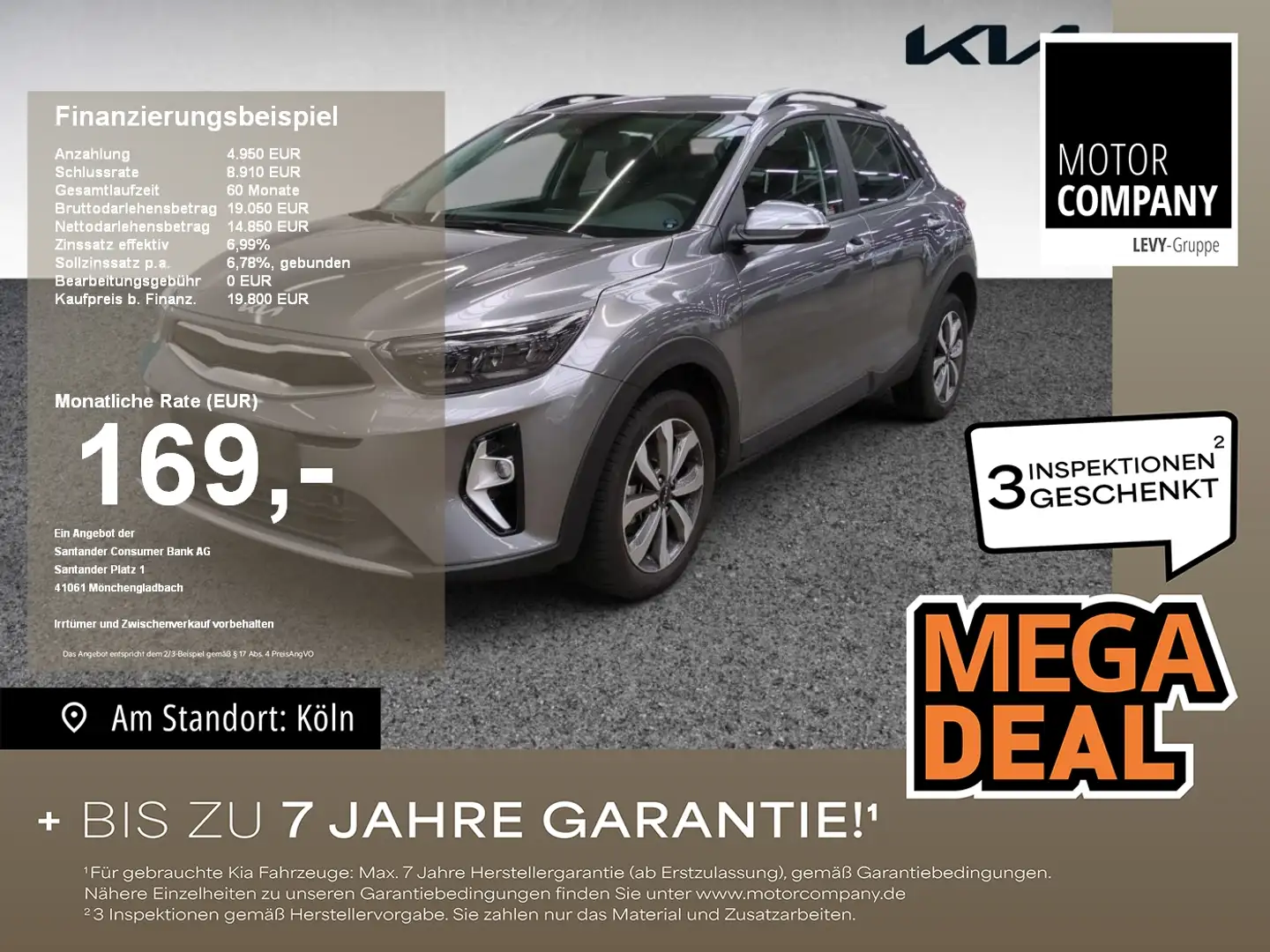 Kia Stonic 1.0 T-GDI Vision +DCT+Allwetter+Navi+R.Kam Szürke - 1
