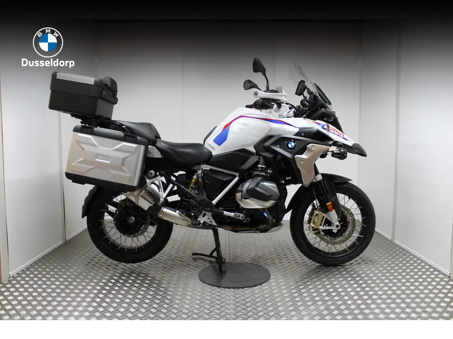 BMW R 1250 GS Light white/Racing blue/Racing red Rallye - 3-deli Blanco - 1