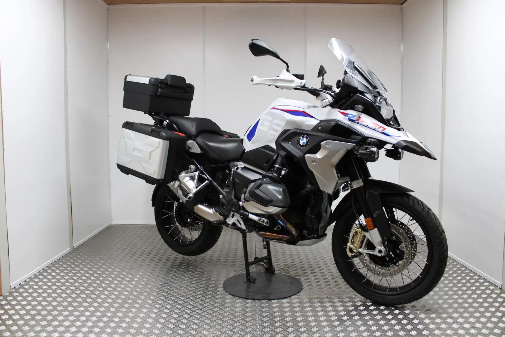 BMW R 1250 GS Light white/Racing blue/Racing red Rallye - 3-deli Blanco - 2
