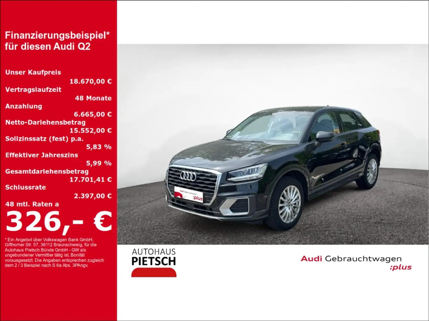Audi Q2 30 TFSI design LED Navi Keyless Kamera Nero - 1