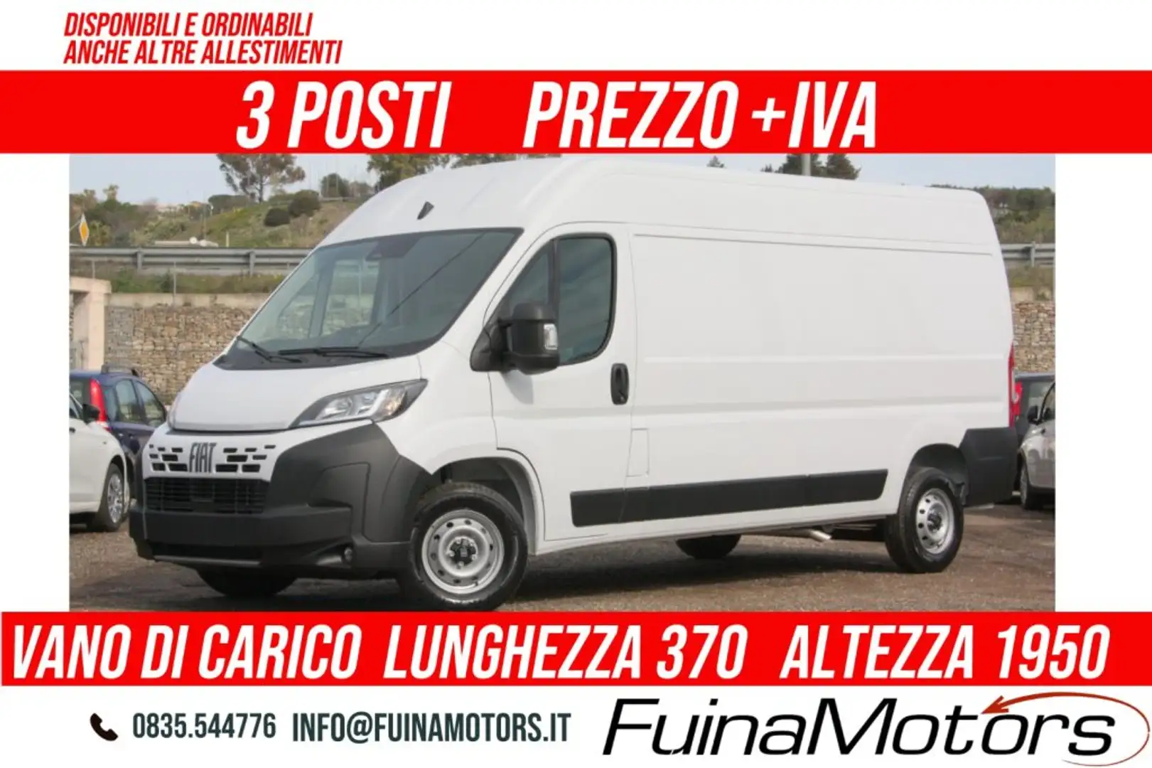 Fiat Ducato 35 2.2 MJT 140CV LH2 Furgone Passo Lungo NUOVO Bianco - 1
