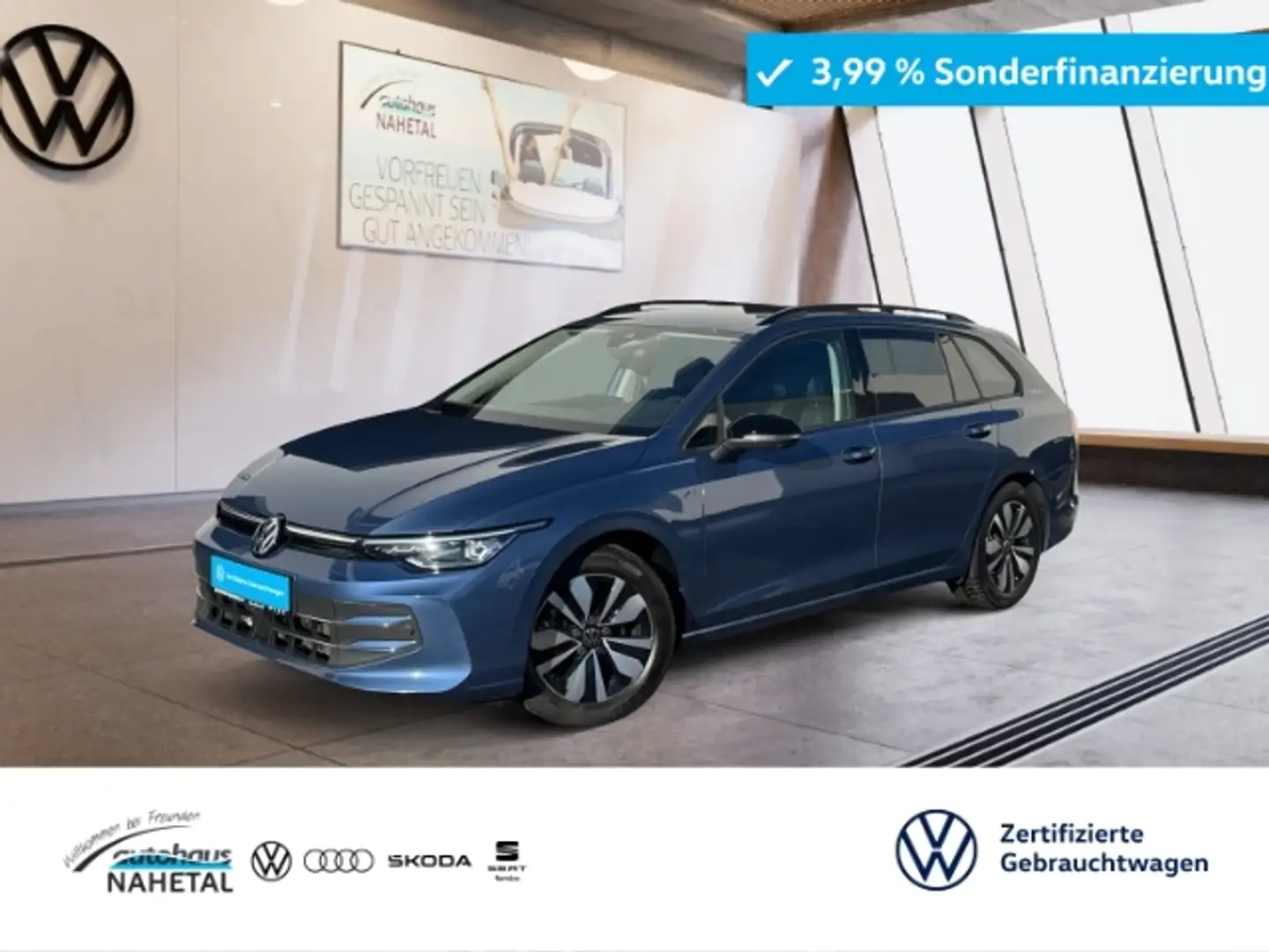 Volkswagen Golf Variant 1.5eTSI DSG Goal LED+ NAVI AHK ACC 3Z-KLIMA TRAVEL Blau - 1