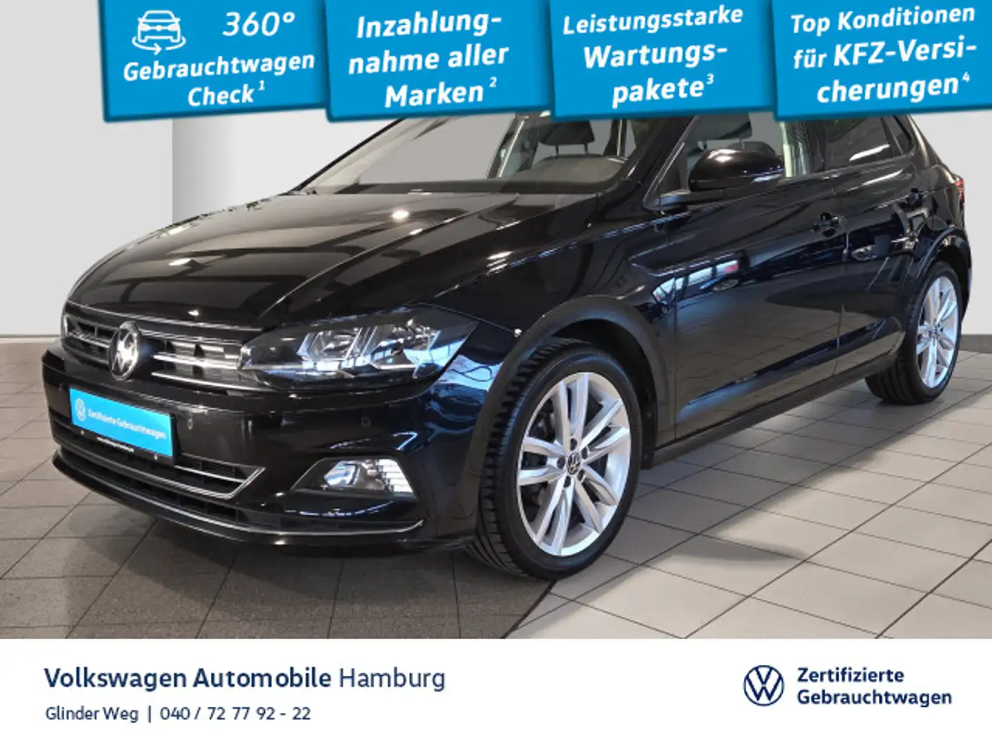 Volkswagen Polo 1.0 TSI Highline DSG Kamera Klima Sitzhzg Schwarz - 1