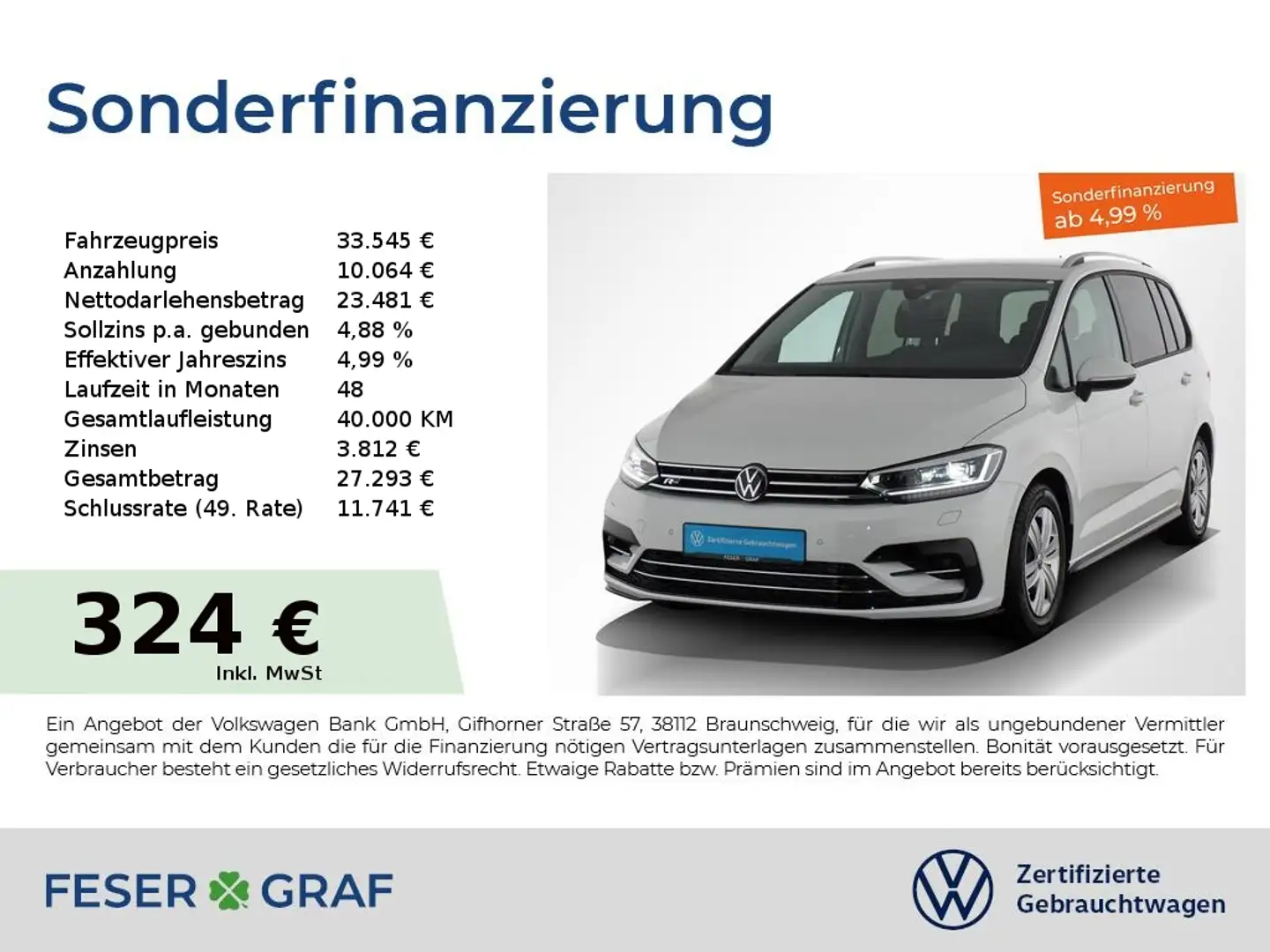 Volkswagen Touran 2.0TDI DSG IQ.DRIVE RearView ACC elk.Heckklappe Weiß - 1