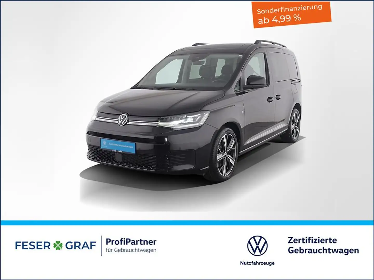 Volkswagen Caddy 2.0TDI Life DSG LED Sthzg Rückfahrkamera Schwarz - 1