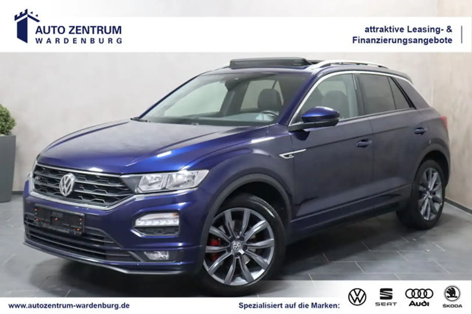 Volkswagen T-Roc 4Motion R-Line PANO CAM VIRTUAL ACC BEATS Blauw - 1