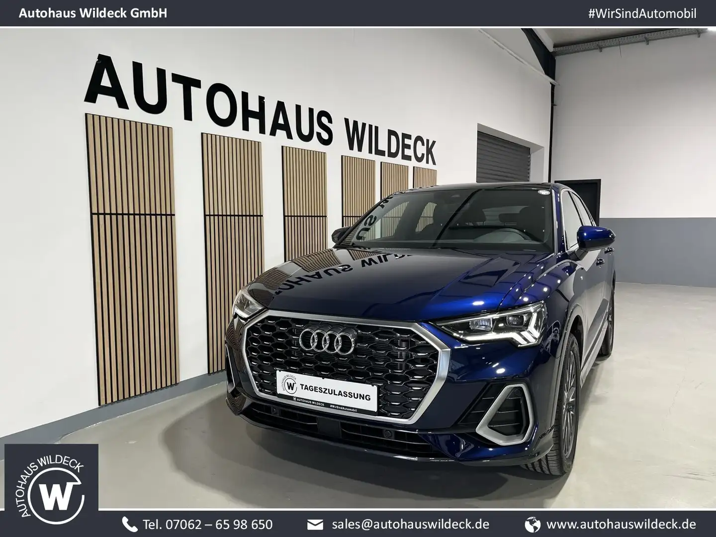 Audi Q3 Q3 Sportback S line 35TDI ACC Pano RFK Side 19" BC Bleu - 1