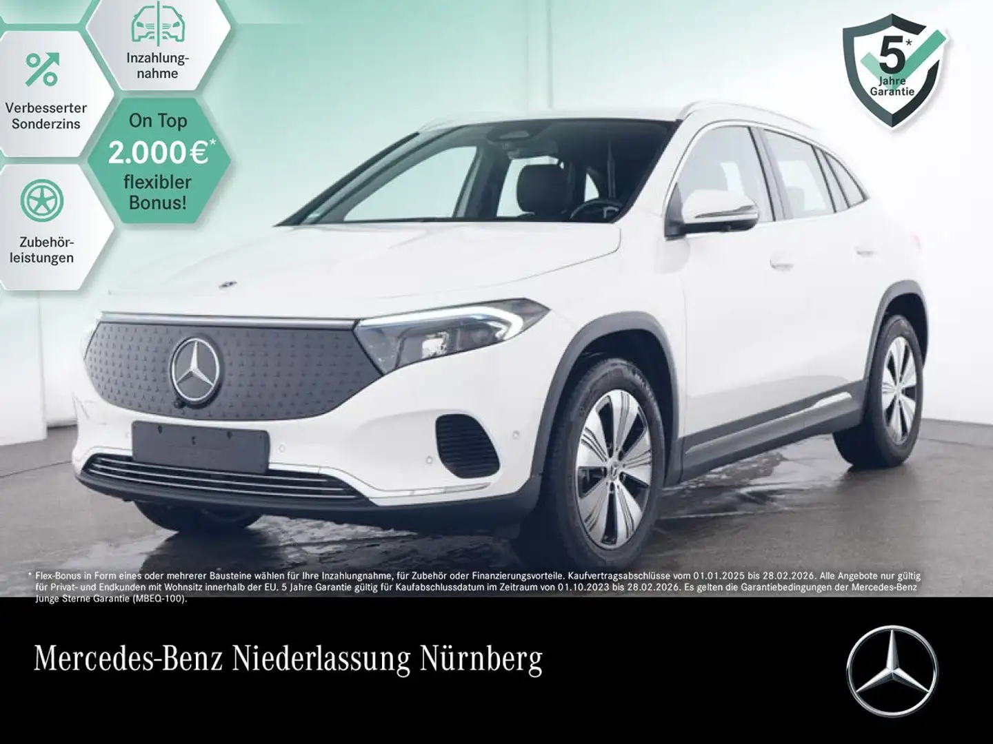Mercedes-Benz EQA 300 4M PROG+ADVANCED+AHK+360+SPUR Weiß - 1