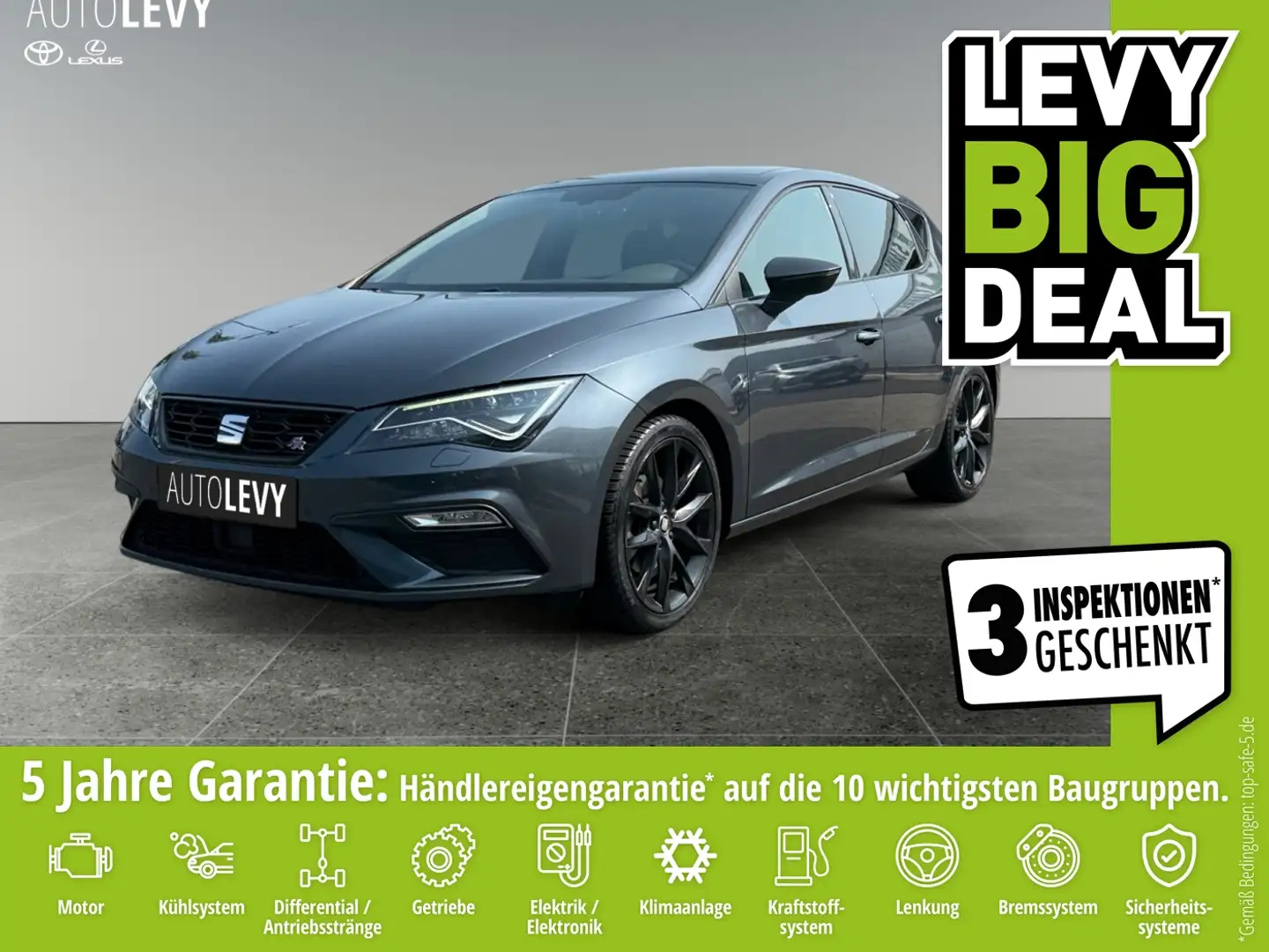 SEAT Leon 1.5 TSI FR Black Edition *LED*VIRTUAL*PANO* Grijs - 1