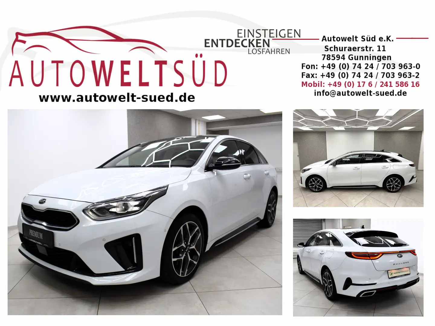 Kia ProCeed / pro_cee'd 1.6 CRDI DCT7 GT Line Pano ACC 2xSpur Rcam JBL LED Wit - 1