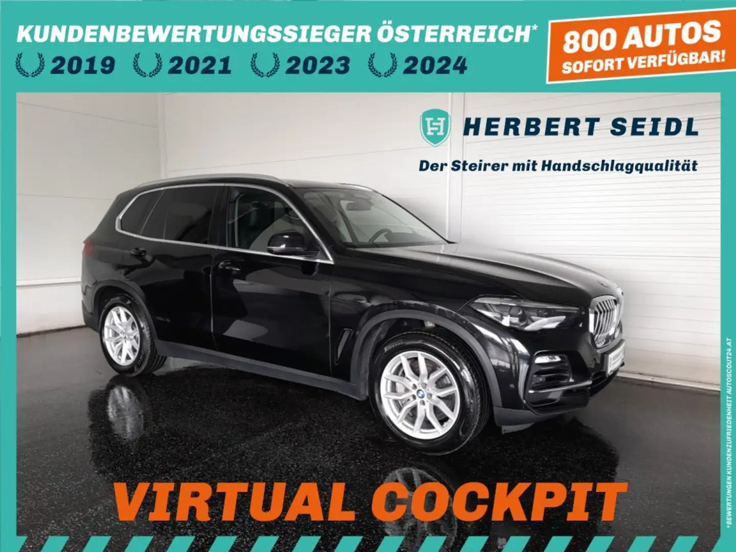 BMW X5 45e 4x4 PHEV Aut *VOLL LED / NAVI / ACC / AHV & 360° KAMERA / VOLLLEDER-SPORT / STANDHEIZUNG / E-KLAPPE* Schwarz - 1