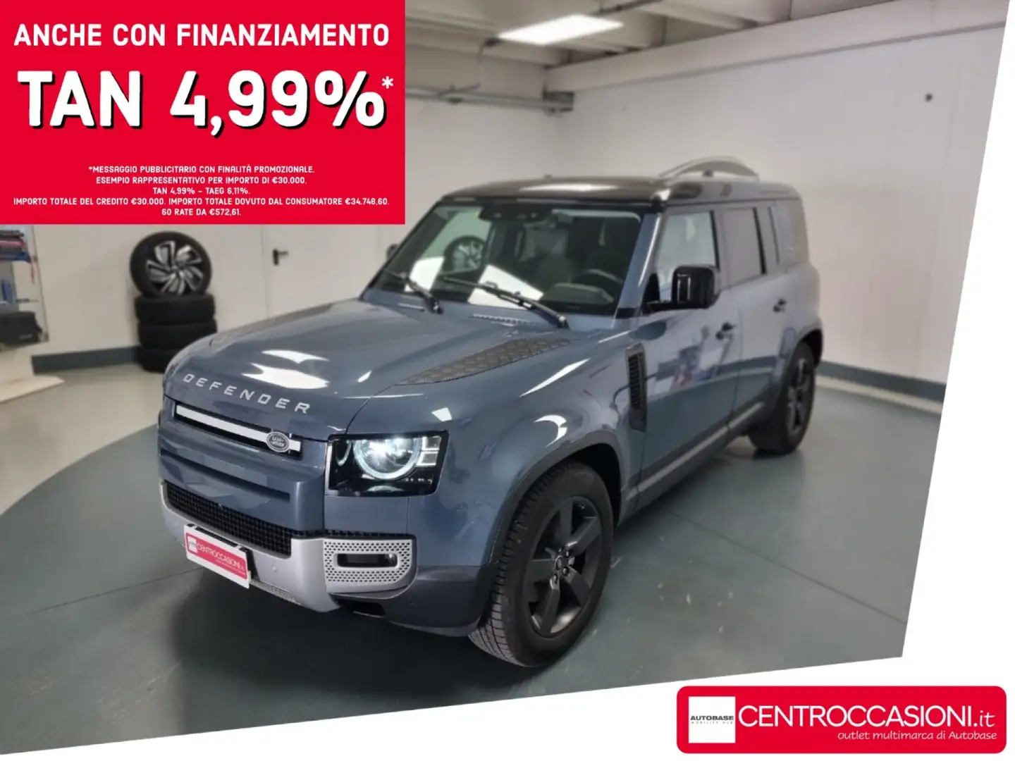 Land Rover Defender 110 2.0 SD4 240CV AWD Auto HSE Blau - 1