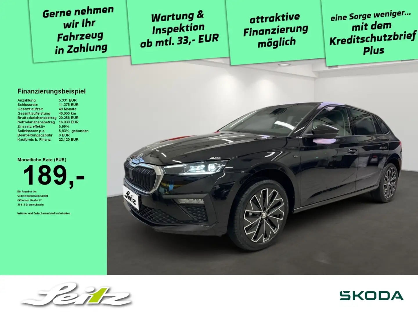 Skoda Scala 1.0 TSI Drive *MATRIX*KAMERA*SITZH* Schwarz - 1