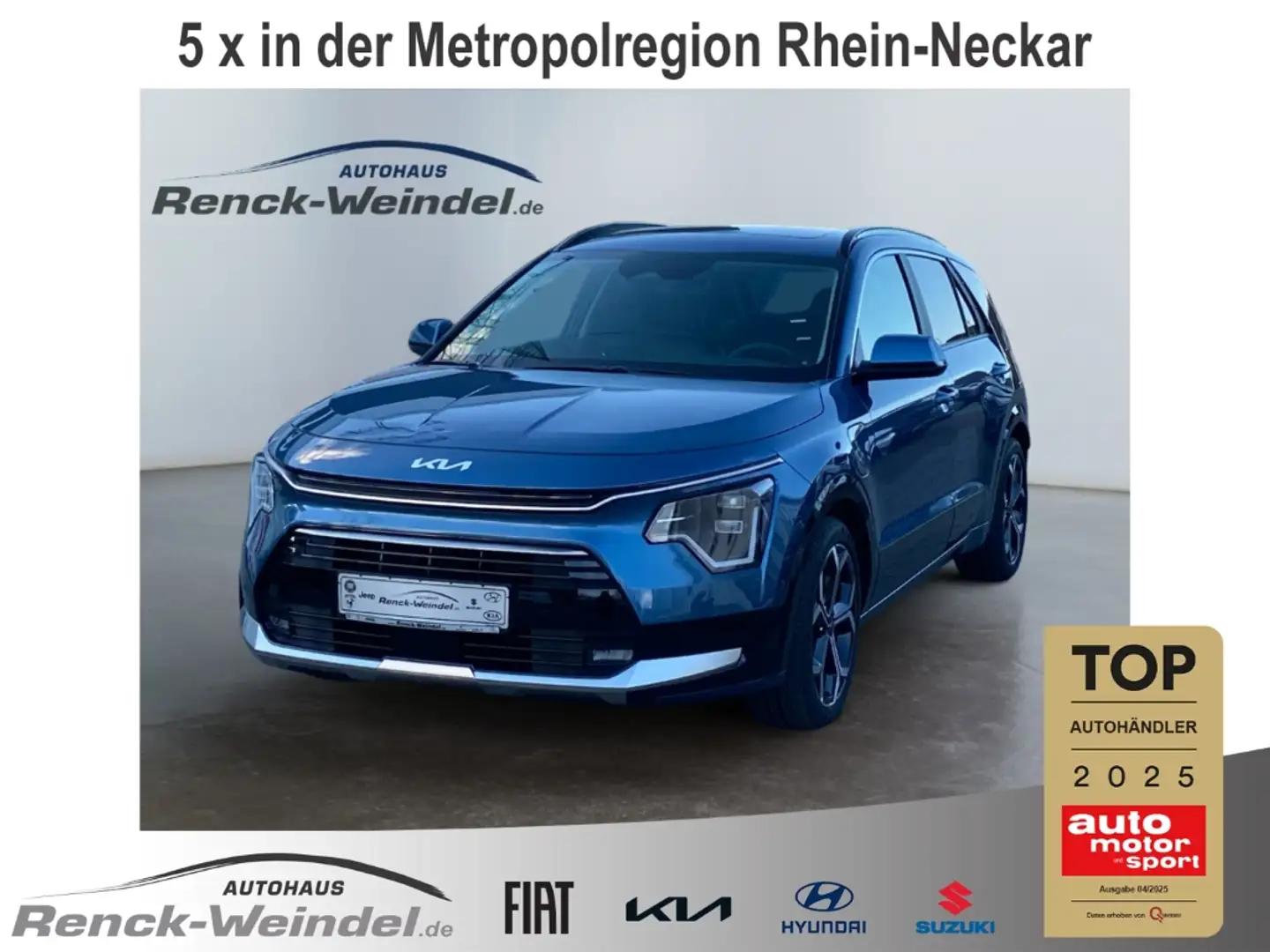 Kia Niro Spirit 1.6 PHEV Navi Kamera Pano HUD PDCv+h Kom-pa Blau - 1