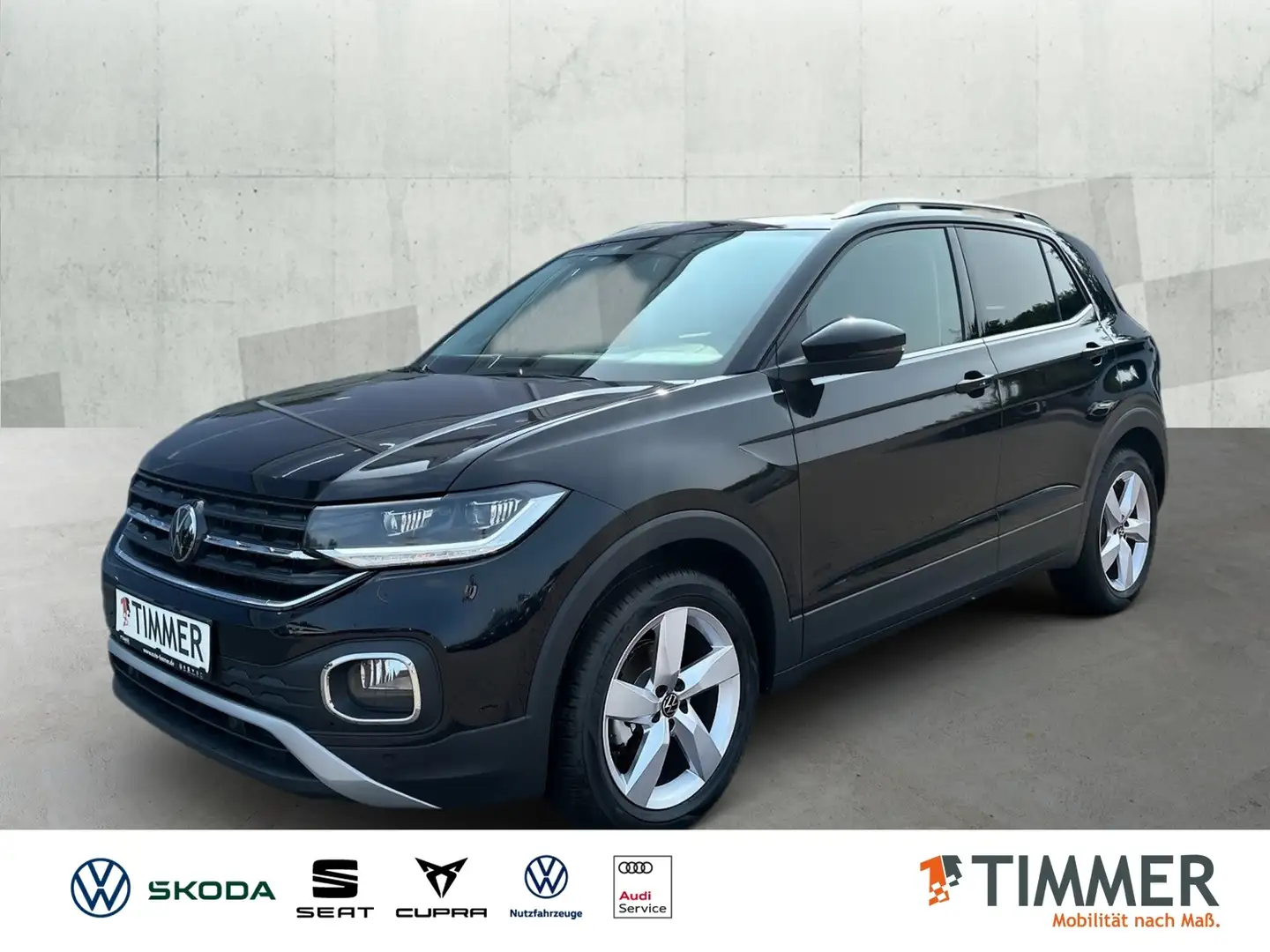 Volkswagen T-Cross 1.0 TSI Style *APP-CON*DSG*RÜCKFAHRKAMERA*SHZ*NAV Zwart - 1