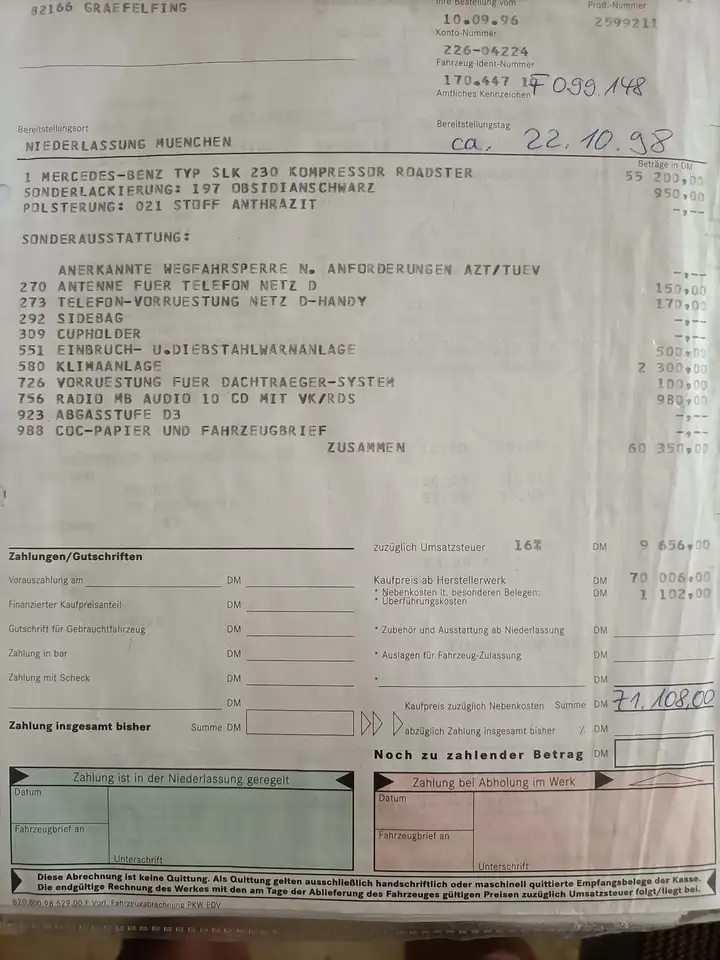 Mercedes-Benz SLK 230 kompressor Manuale, foto 11