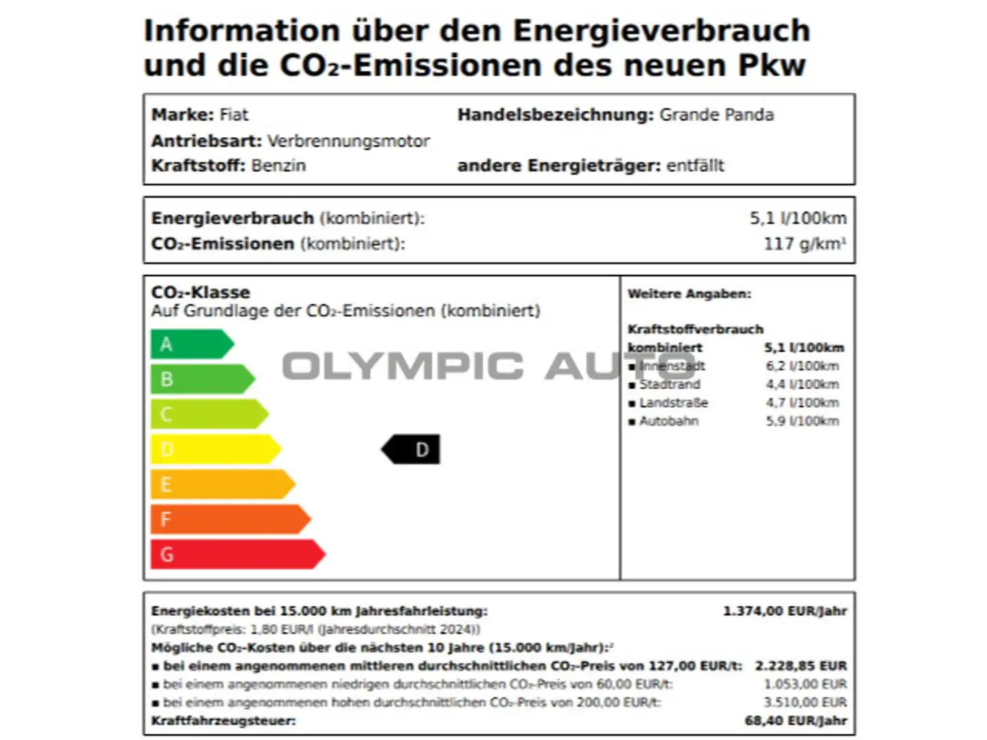 Fiat Grande Panda Hybrid LA PRIMA eDCT SITZHZ NAVI LM Gelb - 2
