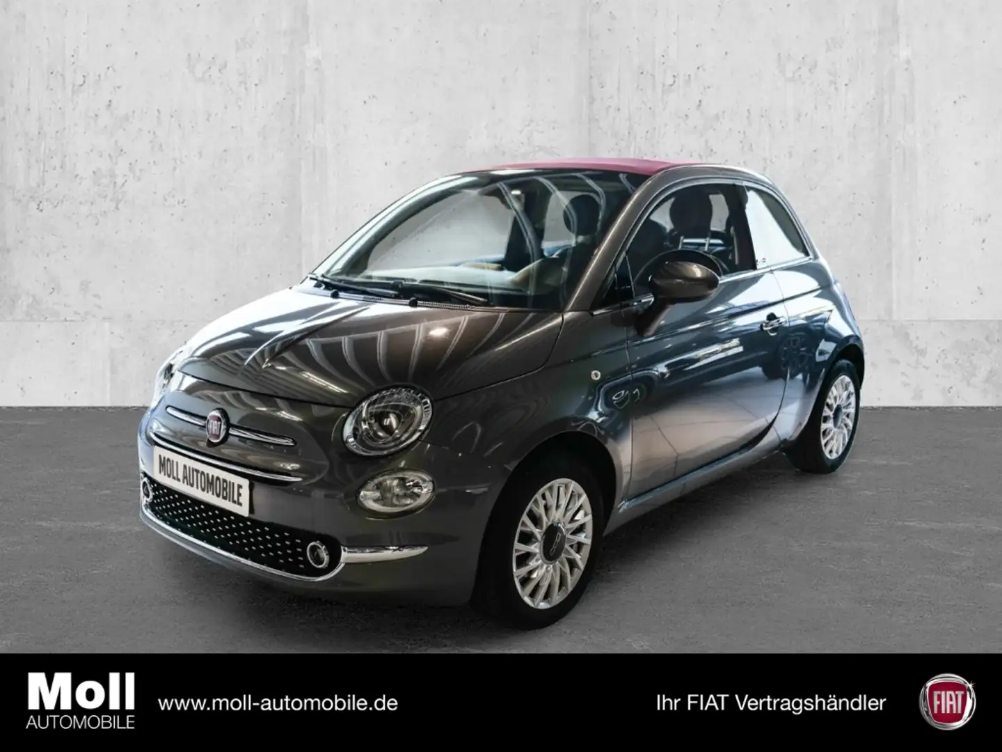 Fiat 500C Lounge elektr. Faltdach PDC Klima Navi Alu Musikst Gris - 1