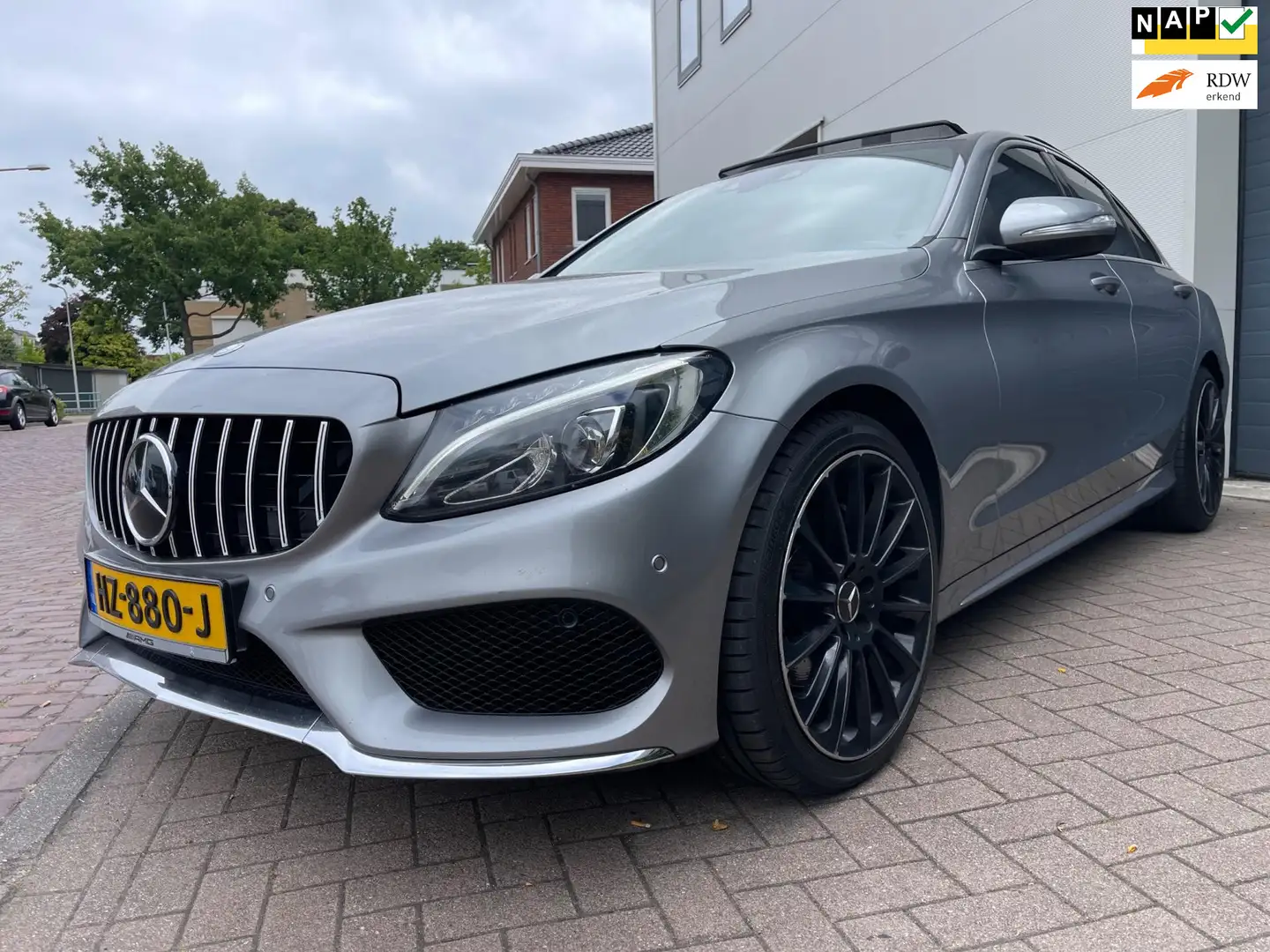 Mercedes-Benz C 220 CDI/AMG/Pano/Headup/Leder/Dodenhoekdetectie/Climat Grijs - 1