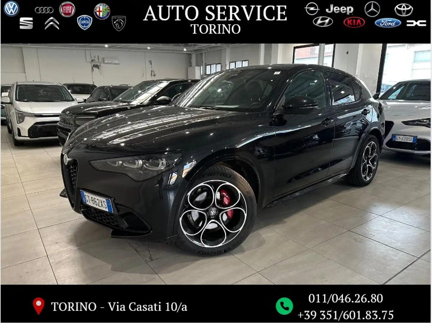 Alfa Romeo Stelvio Stelvio 2.2 t Veloce Q4 210cv auto P. CONSEGNA Noir - 1