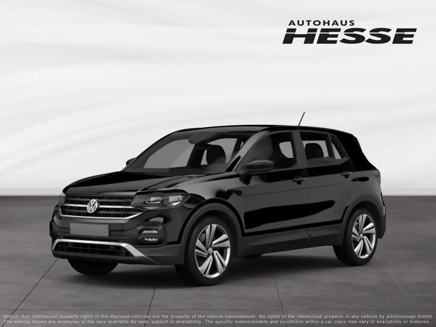 Volkswagen T-Cross Life 1.0 l TSI OPF 85 kW (116 PS) 7-Gang-Doppelkup Schwarz - 2