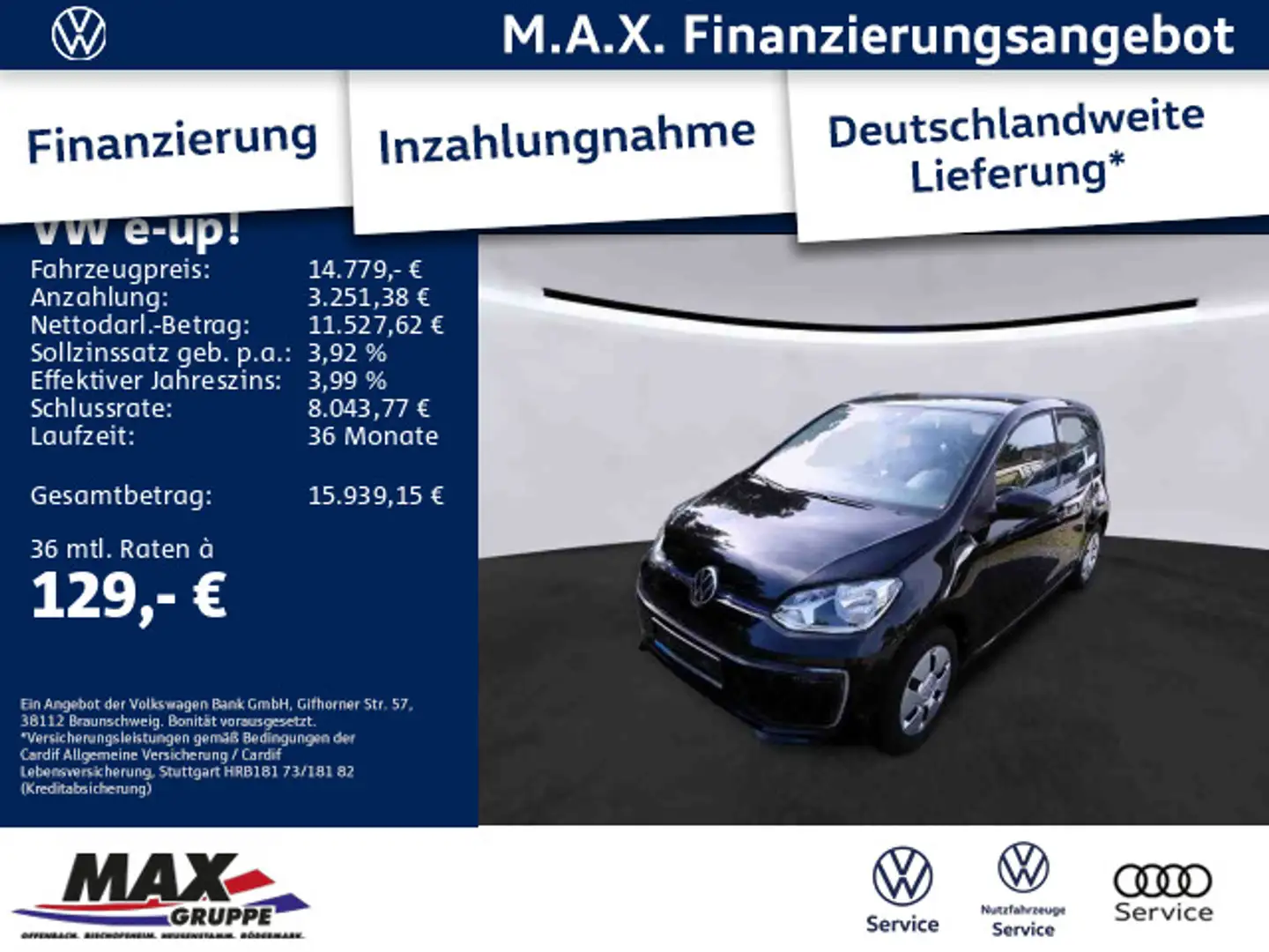 Volkswagen e-up! move up! KAMERA+PDC+MAPS&MORE DOCK+DAB+ Zwart - 1