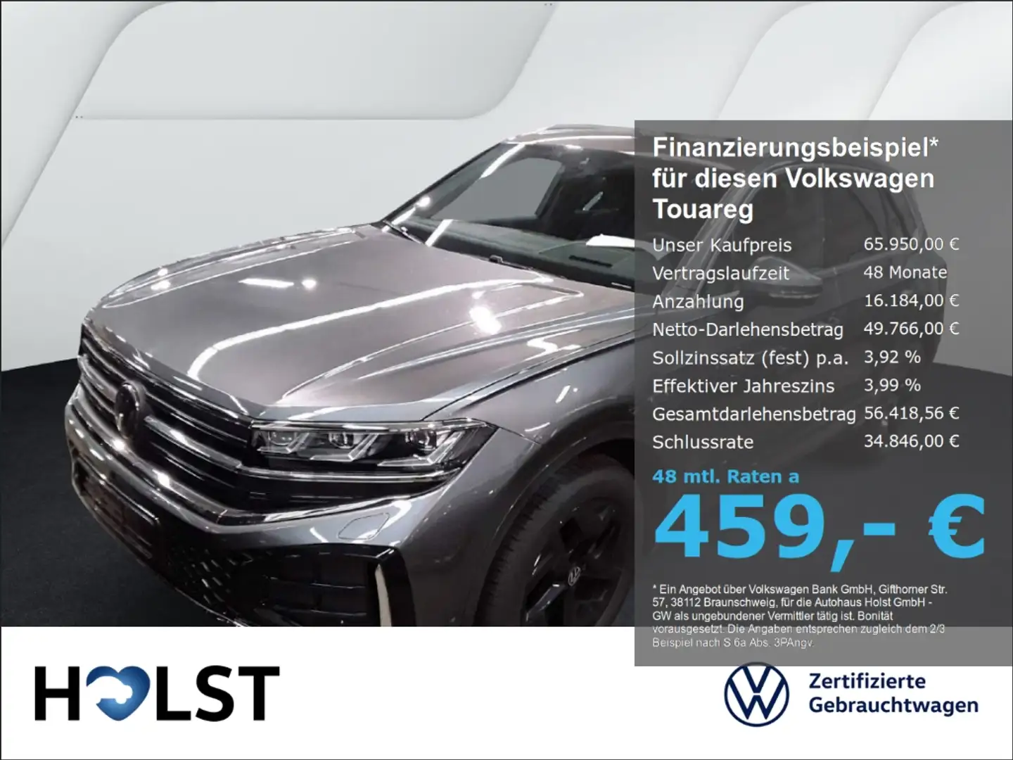 Volkswagen Touareg 3.0TDI R-Line 4Motion ACC GJR AHK RüFaKa Grau - 1