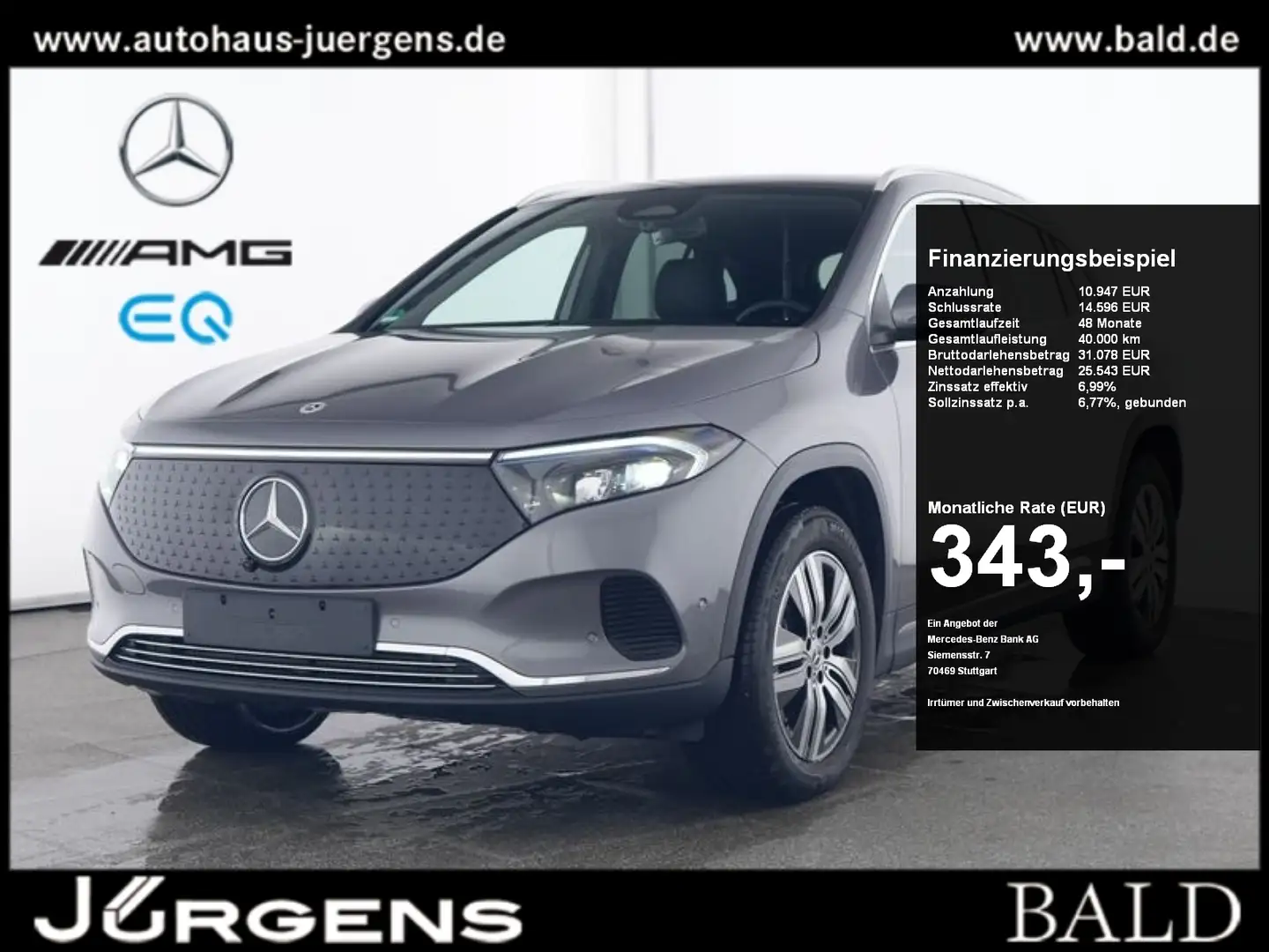 Mercedes-Benz EQA 300 4M Progressive/LED/360/Pano/AHK/Winter Šedá - 1