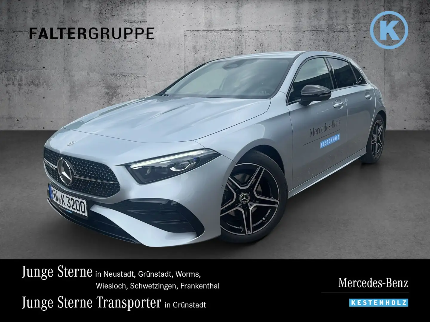 Mercedes-Benz A 200 A 200 AMG+NIGHT+DISTRO+KAMERA+AMBI+MLED+LENKHZ Silber - 1