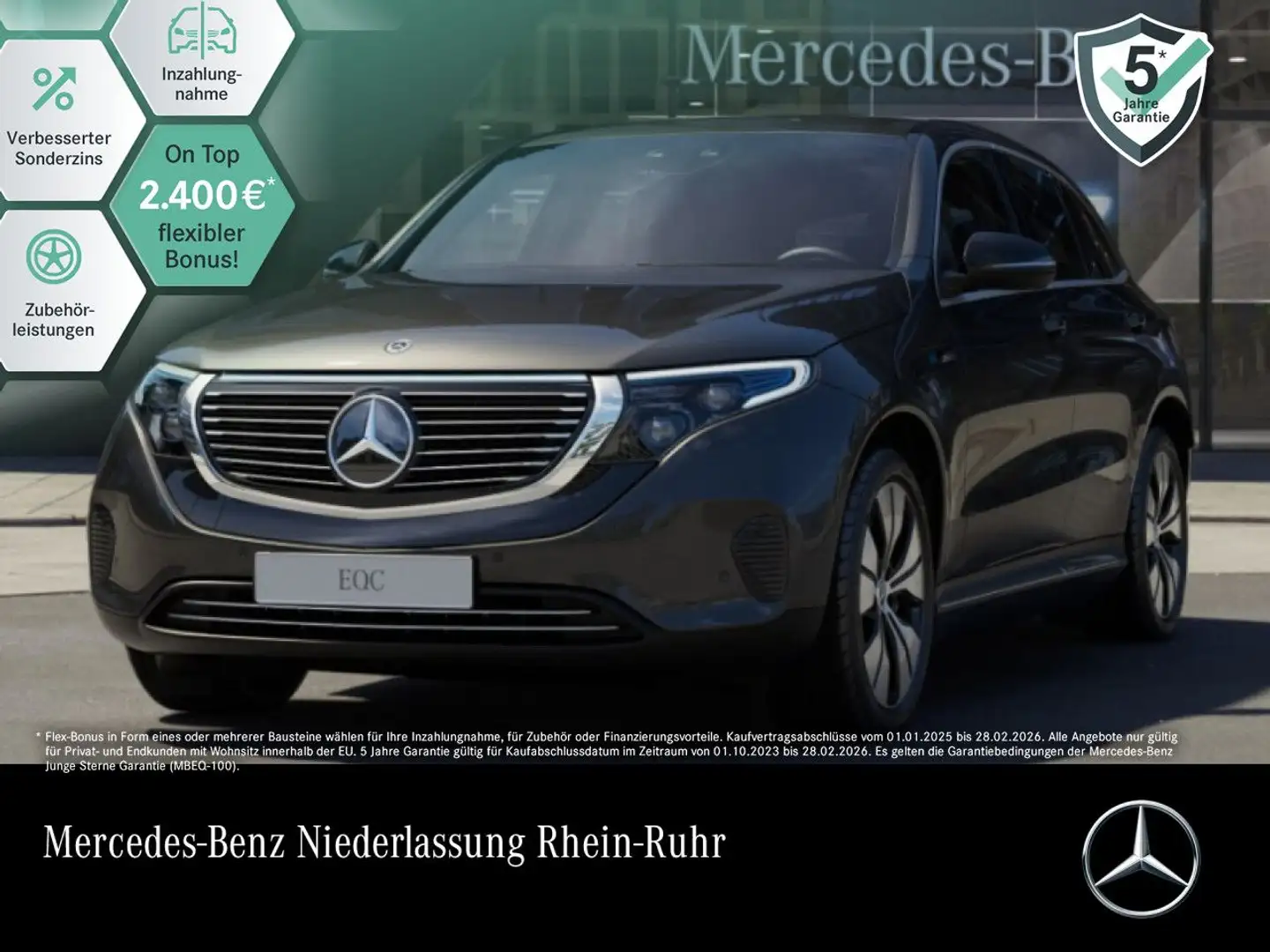 Mercedes-Benz EQC 400 4M AHK+MULTIBEAM+FAHRASS+KAMERA+KEYLESS Gris - 1