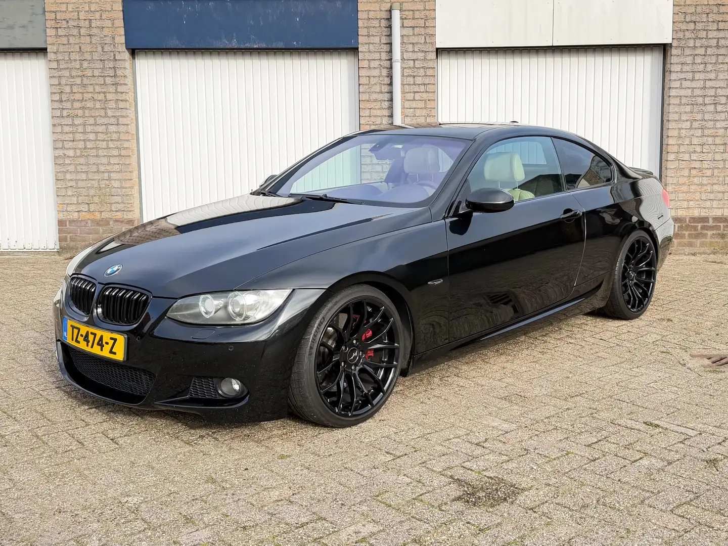 BMW 335 335i Coupe-High Executive-schuif/kantel-leder Zwart - 2