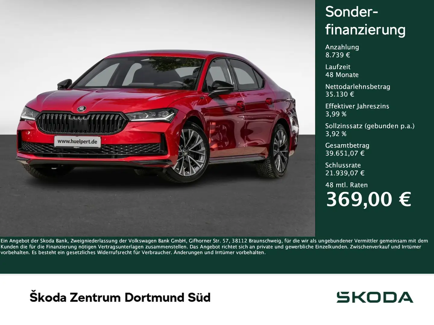Skoda Superb 2.0 SPORTLINE HEADUP 360CAM ACC LM19 NAVI Red - 1
